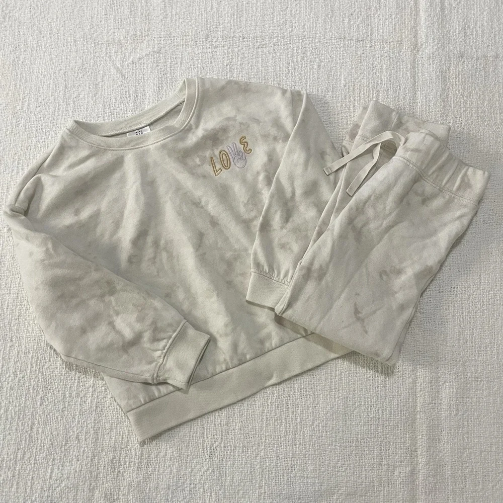 Gap Kids Girls 5 Youth Sweatsuit Set Hoodie Pants Preppy School‎ Classic